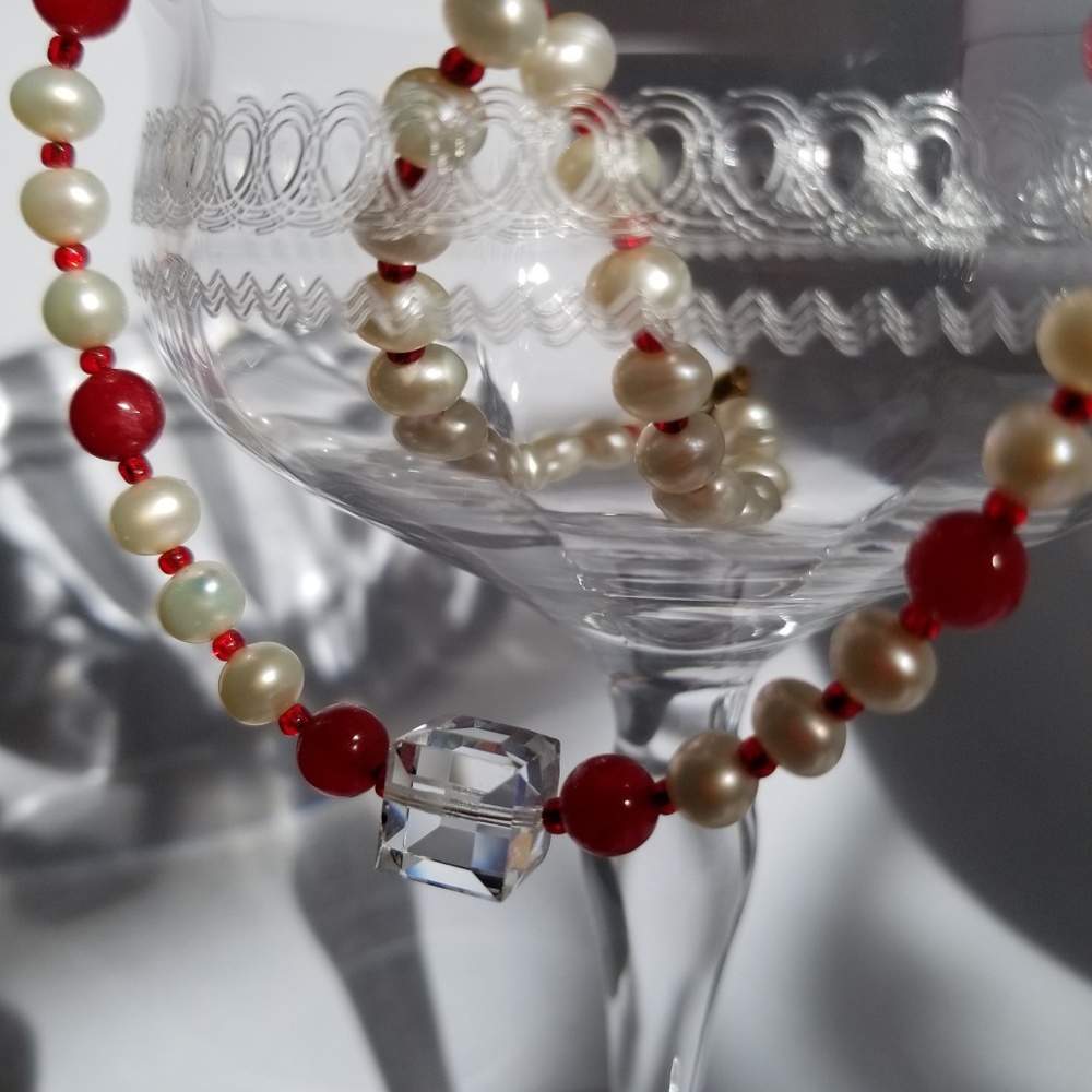Genuine Pearl & CZ Choker